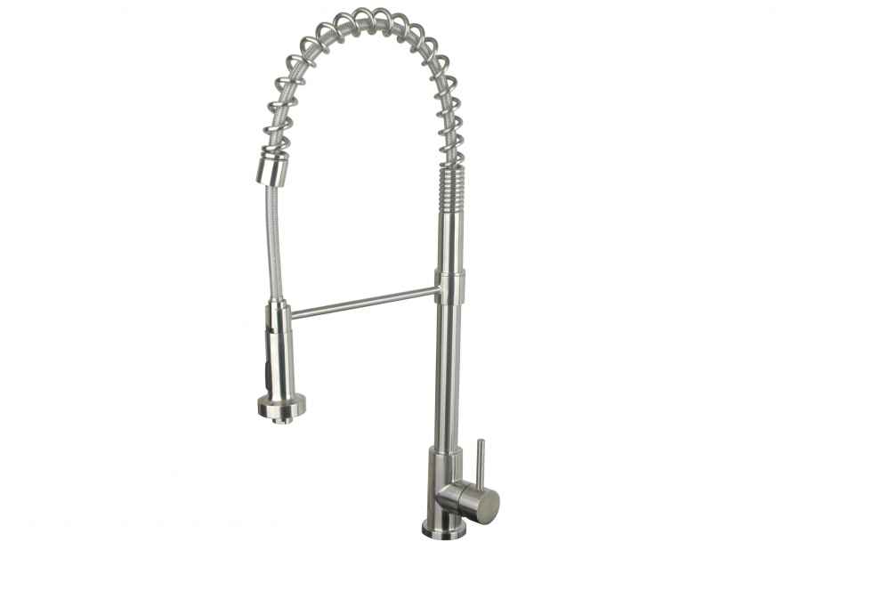 1 Hole CUPC Stainless Steel Kitchen Sink Faucet Chrome Stainless Steel