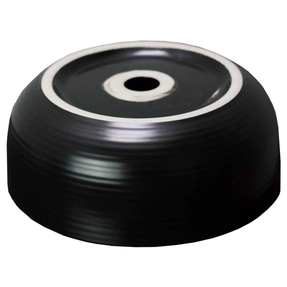 14.09-in. x 14.09-in. Round Bathroom Vessel Sink Black Enamel Glaze