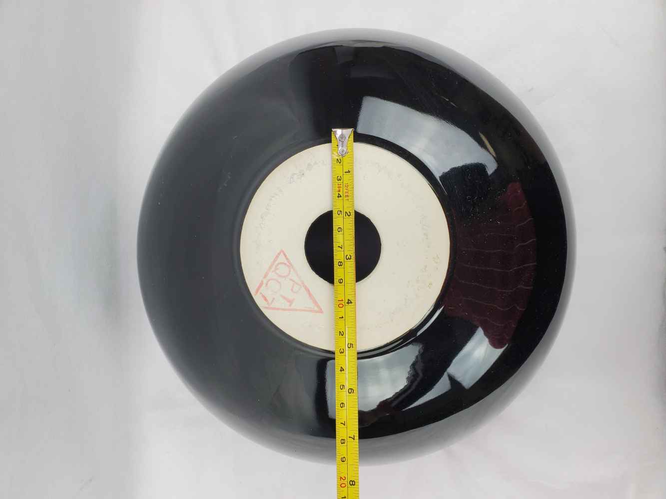 14.09-in. x 14.09-in. Round Bathroom Vessel Sink Black Enamel Glaze