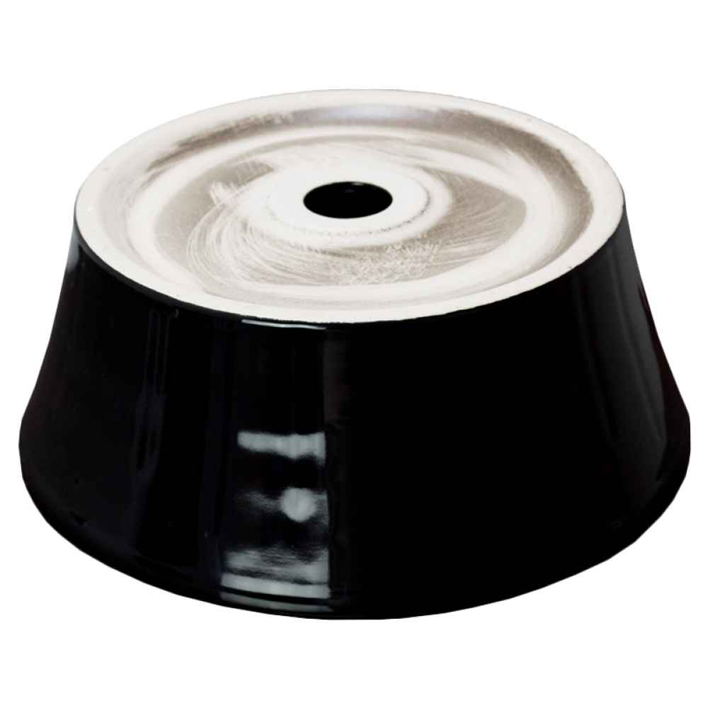 15.9-in. x 15.9-in. Round Bathroom Vessel Sink Black Enamel Glaze