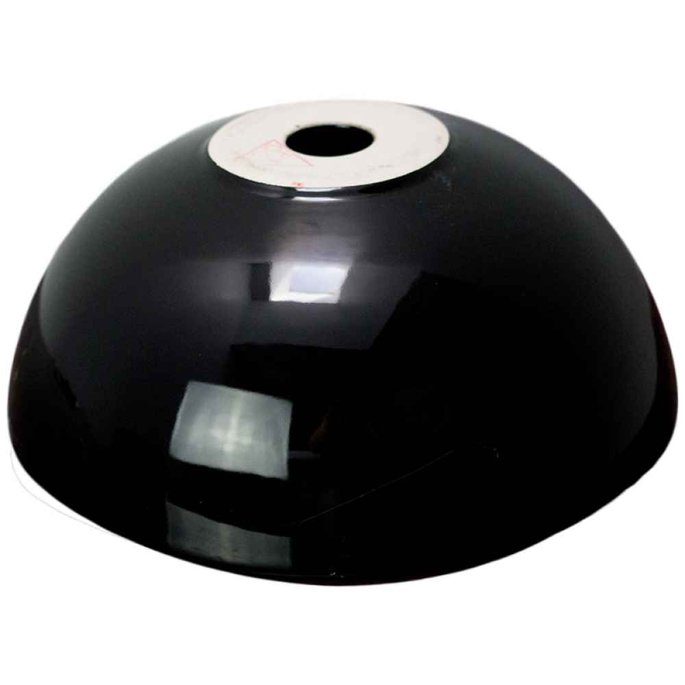 16.14-in. x 16.14-in. Round Bathroom Vessel Sink Black Enamel Glaze