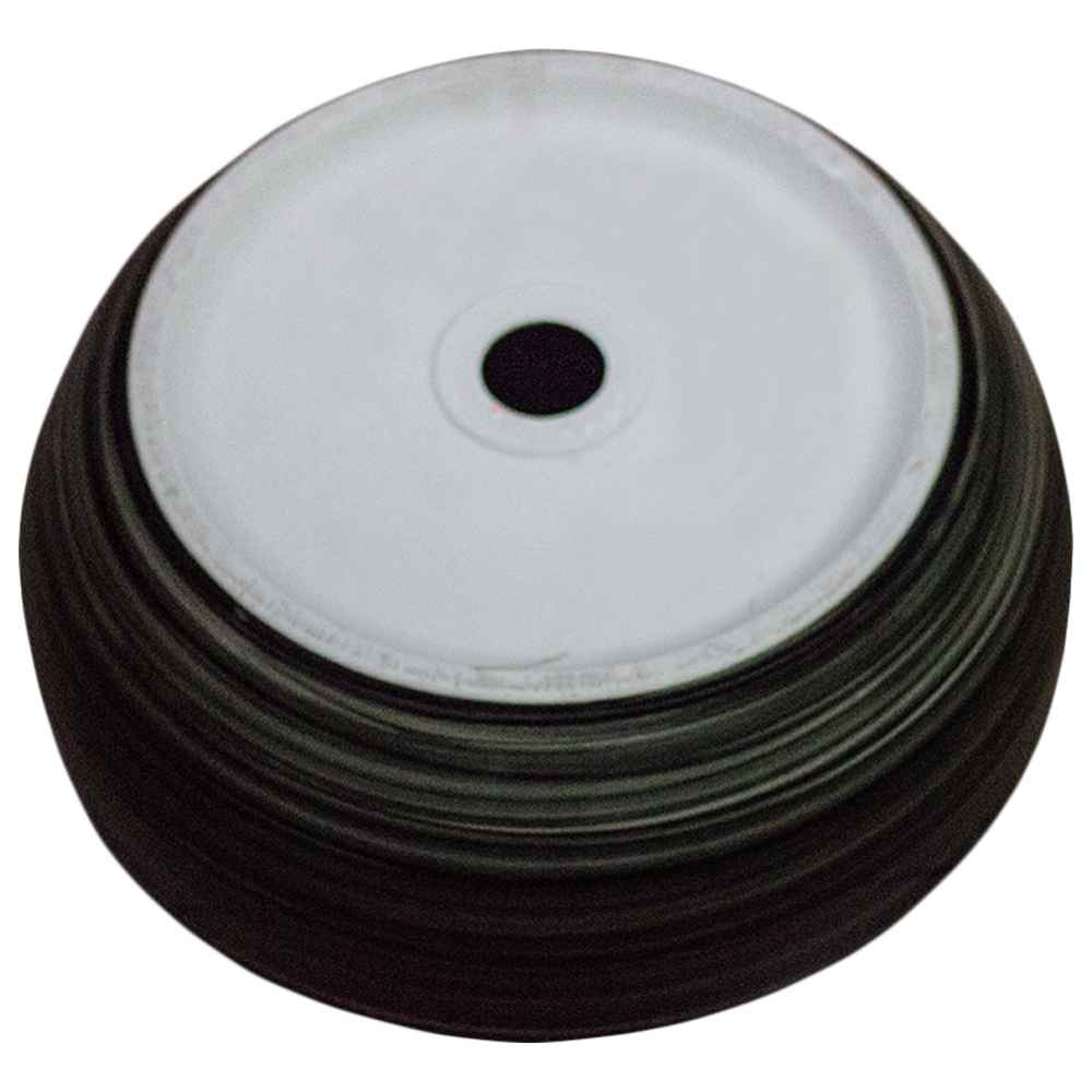 16.14-in. x 16.14-in. Round Bathroom Vessel Sink Black Swirl Enamel Glaze