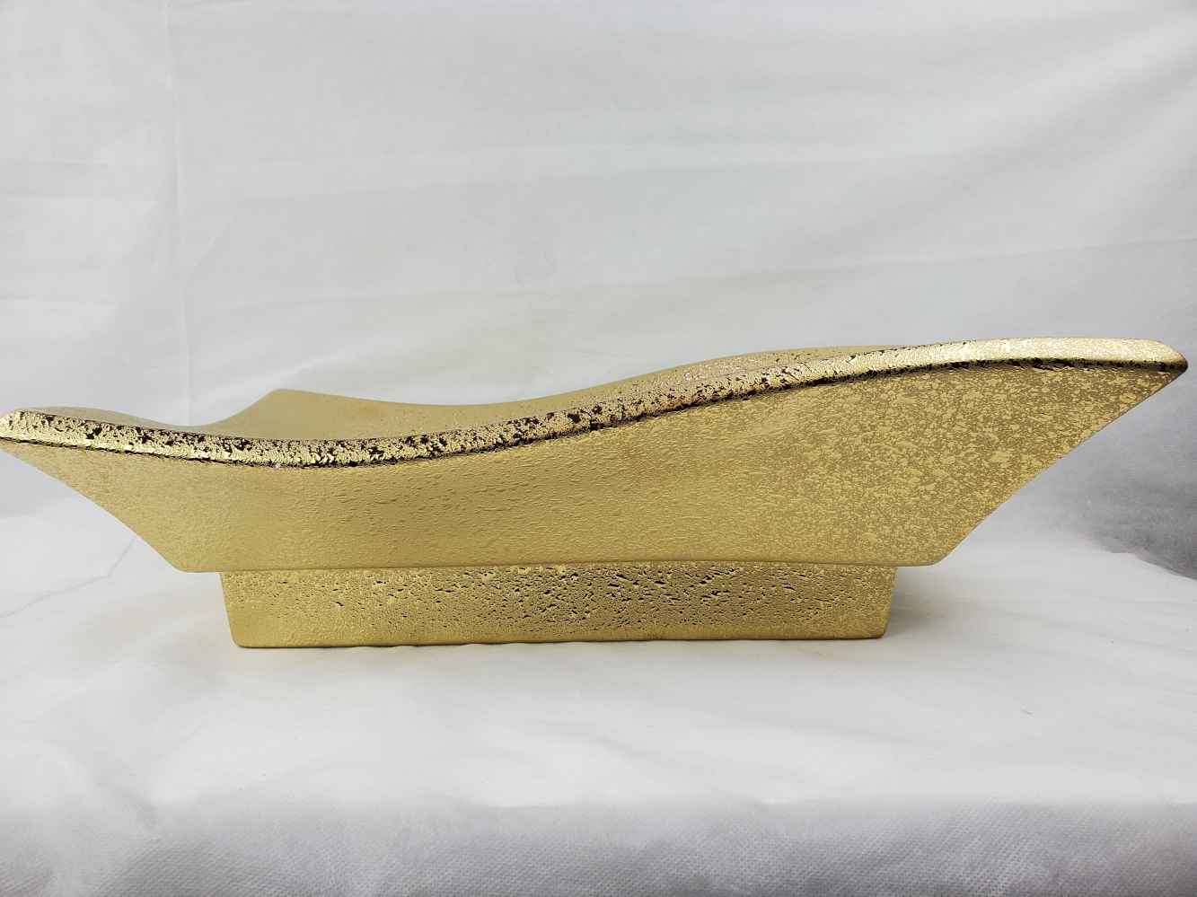 20.08-in. x 14.17-in. Rectangle Bathroom Vessel Sink Gold Enamel Glaze