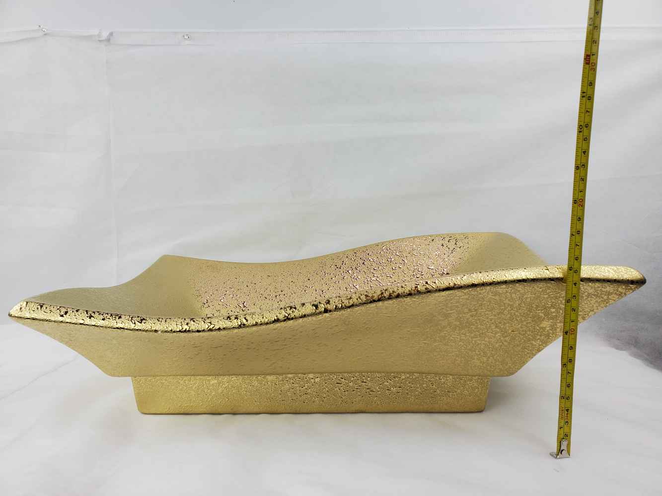 20.08-in. x 14.17-in. Rectangle Bathroom Vessel Sink Gold Enamel Glaze