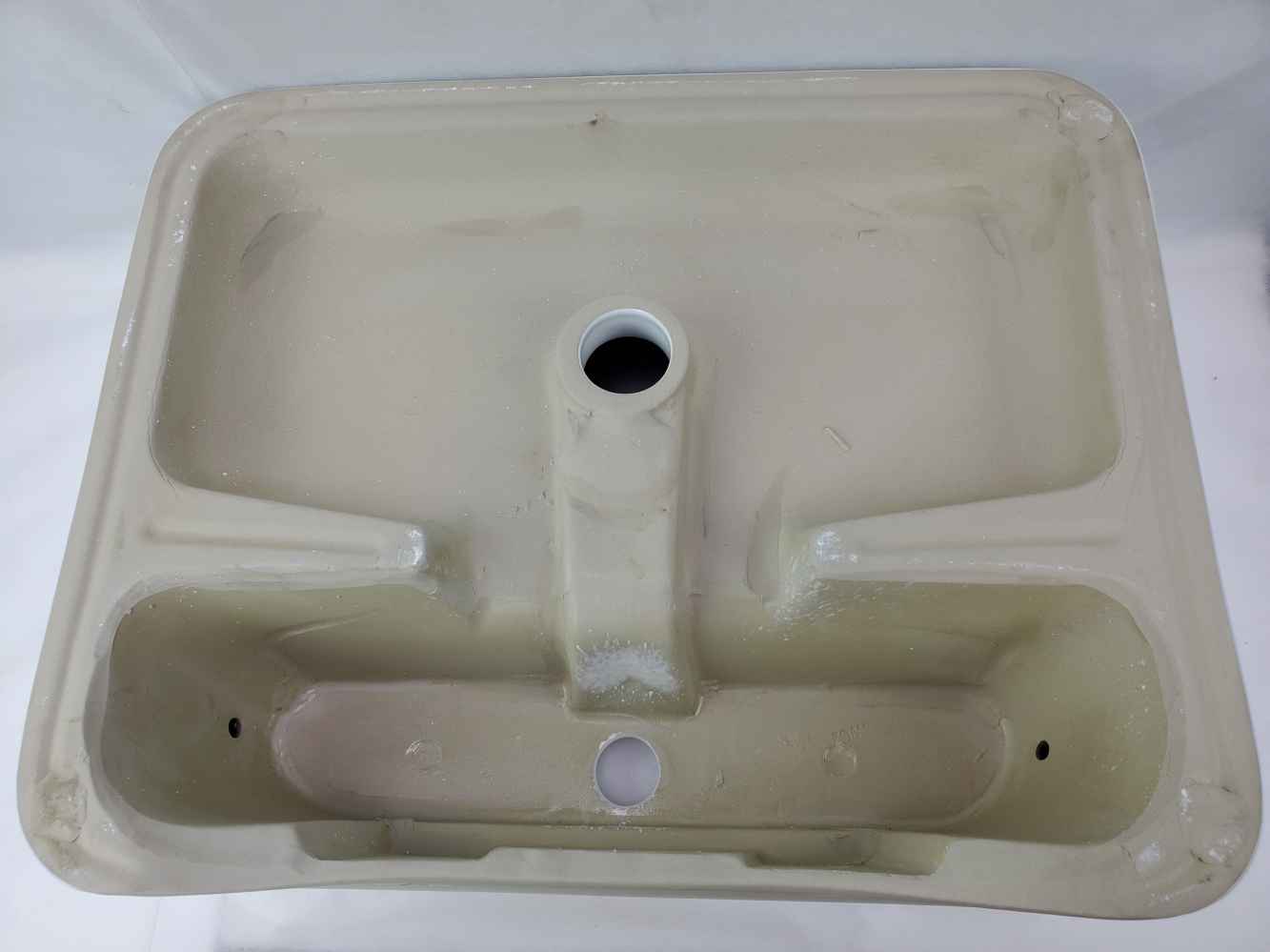 20.9-in. x 16.73-in. Rectangle Bathroom Vessel Sink White Enamel Glaze