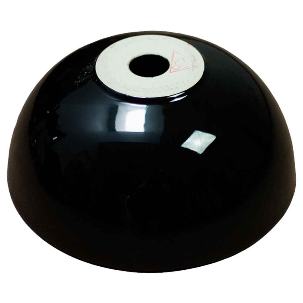 14.09-in. x 14.09-in. Round Bathroom Vessel Sink Black Enamel Glaze