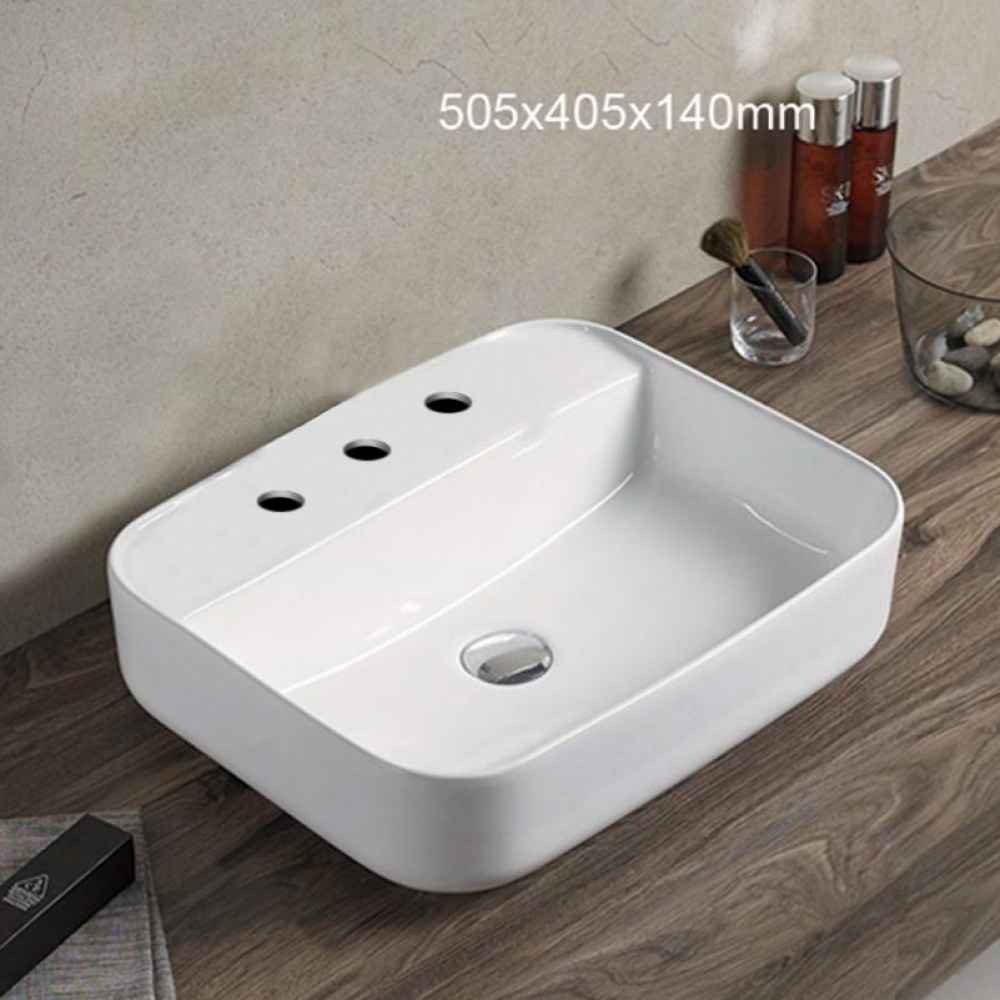 20-in. x 16-in. Rectangle Bathroom Vessel Sink White Enamel Glaze
