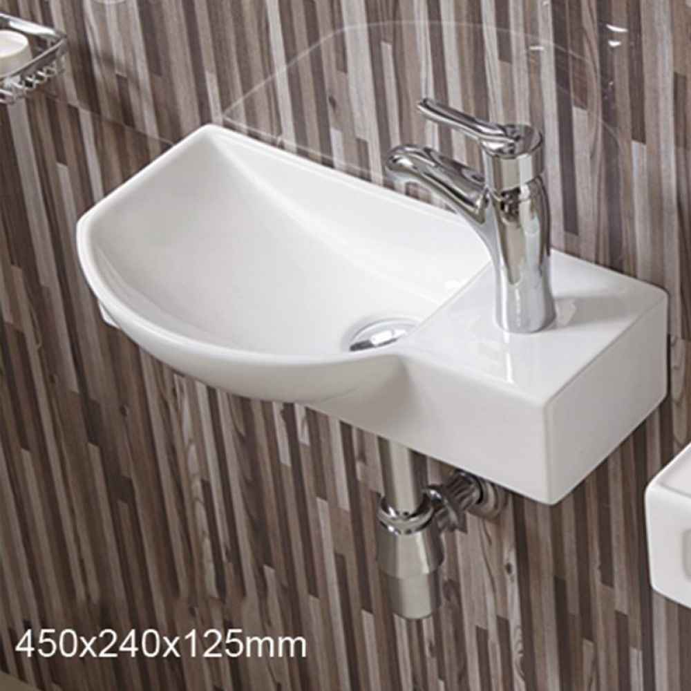 17.7-in. x 9.4-in. Rectangle Bathroom Vessel Sink White Enamel Glaze