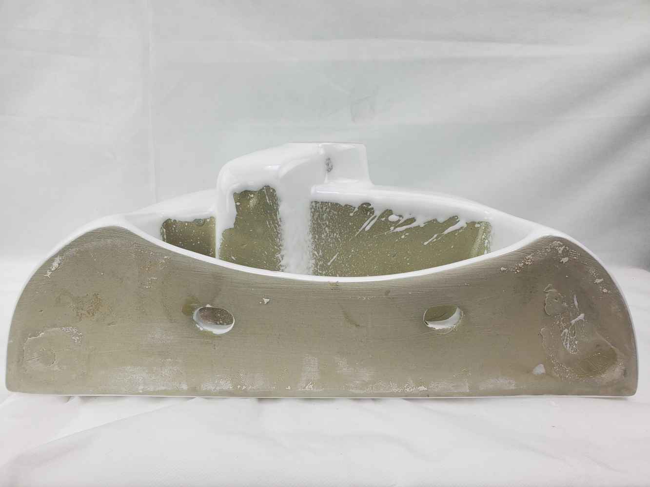17.3-in. x 14.4-in. Rectangle Bathroom Vessel Sink White Enamel Glaze