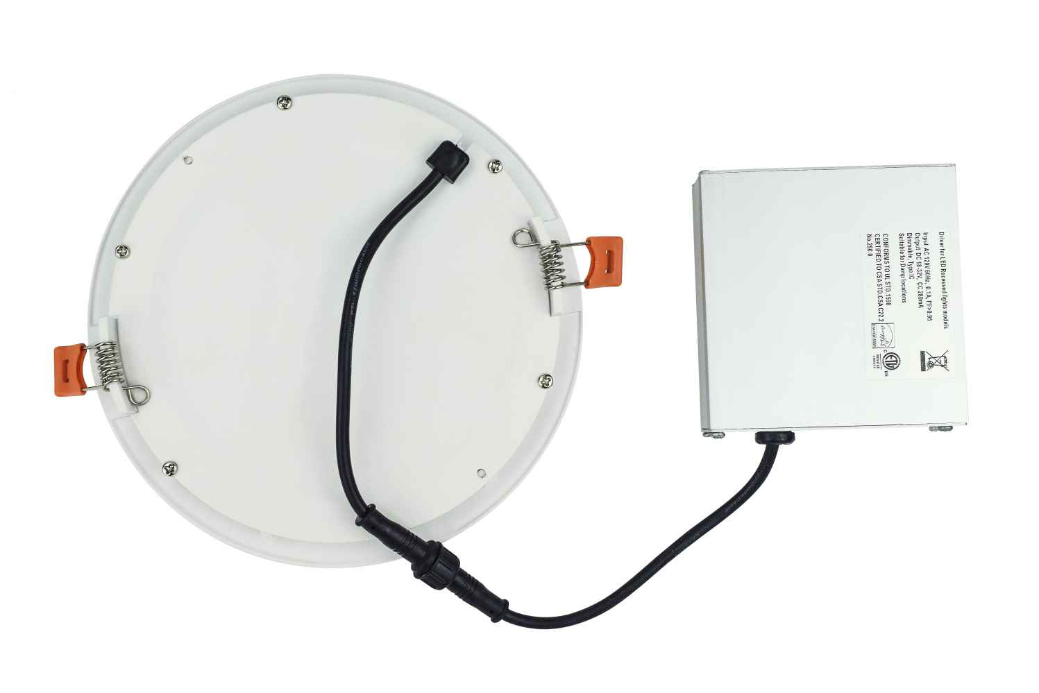 6-in. W Round Aluminum Semi-Recessed Pot Light In White Color