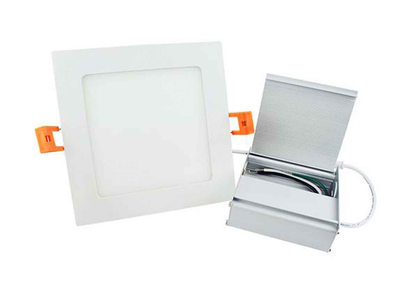 6-in. W Square Aluminum Semi-Recessed Pot Light In White Color