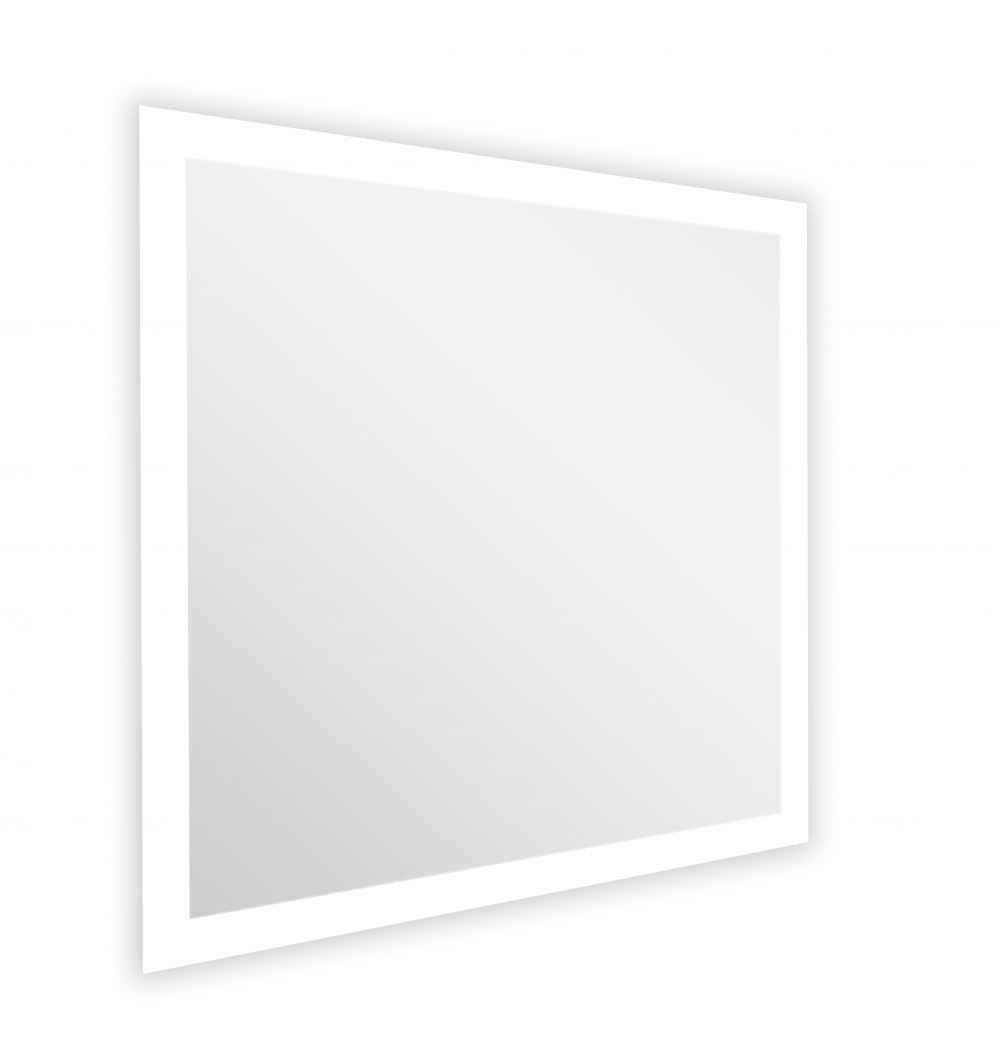 24-in. W Square Aluminum Wall Mount LED Backlit Mirror In Aluminum Color
