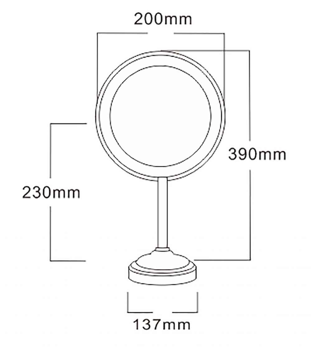 10-in. x 15-in. Stainless Steel Above Counter Magnifying Mirror In Chrome