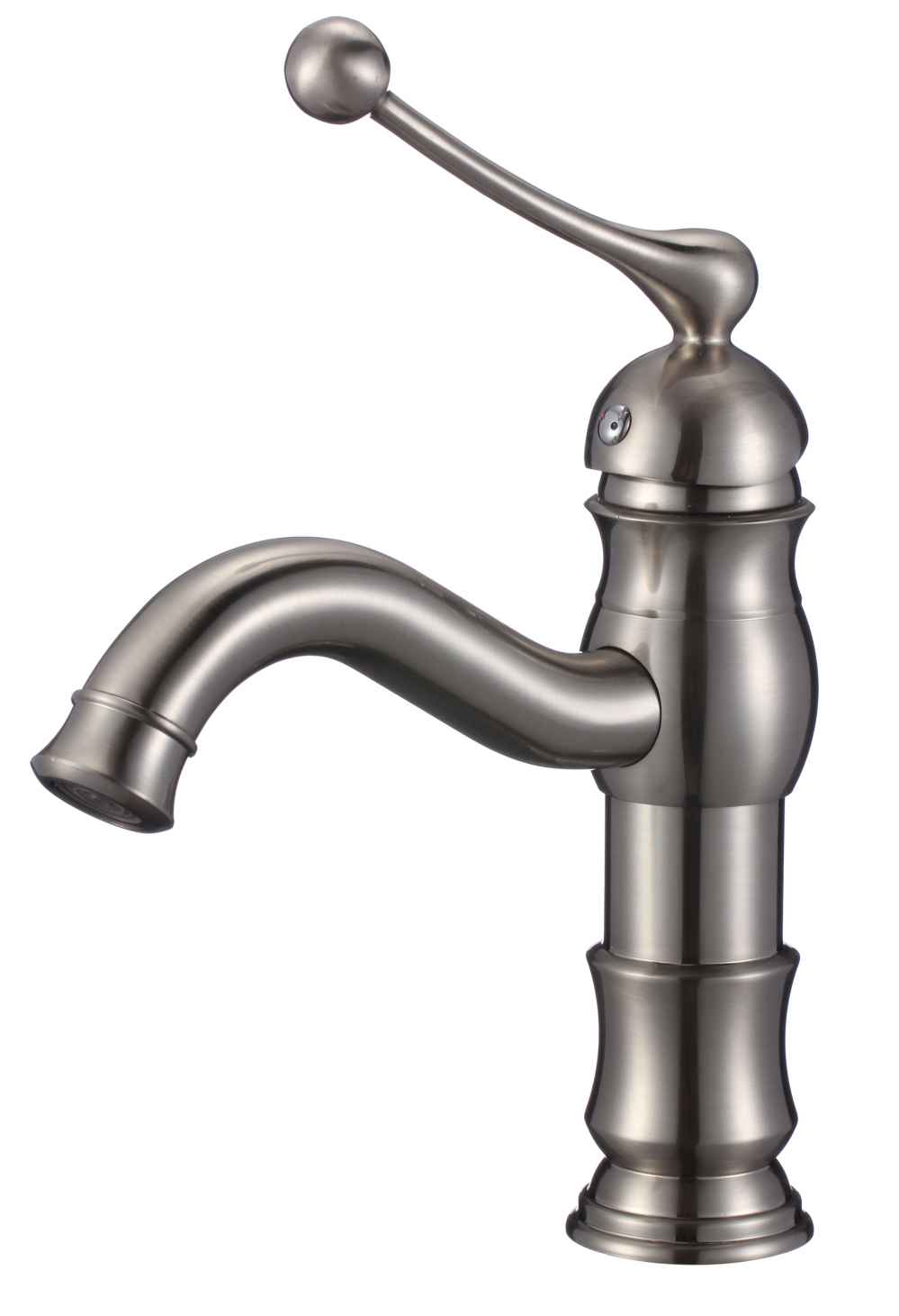 1 Hole CUPC Stainless Steel Bathroom Sink Faucet Brushed Nickel Lead Free Brass