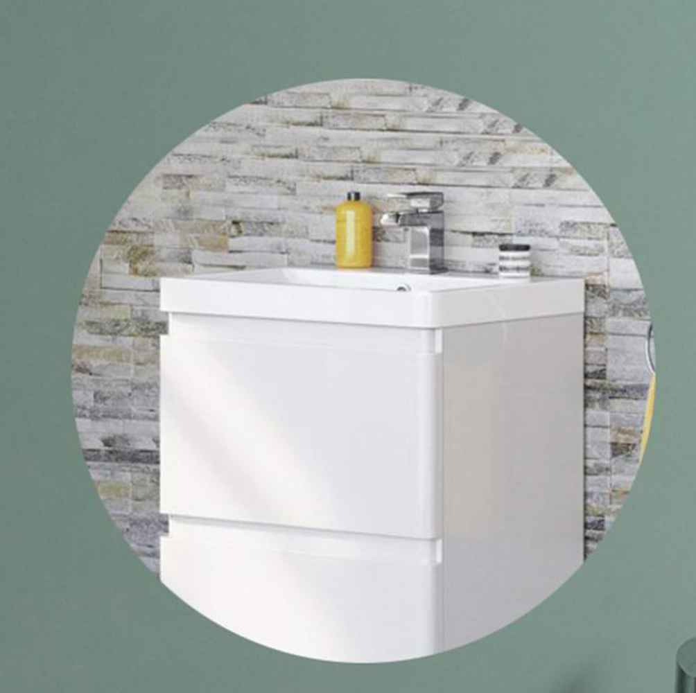 31.89-in. W 15.55-in. D Ceramic Top In White Color For 1 Hole Faucet
