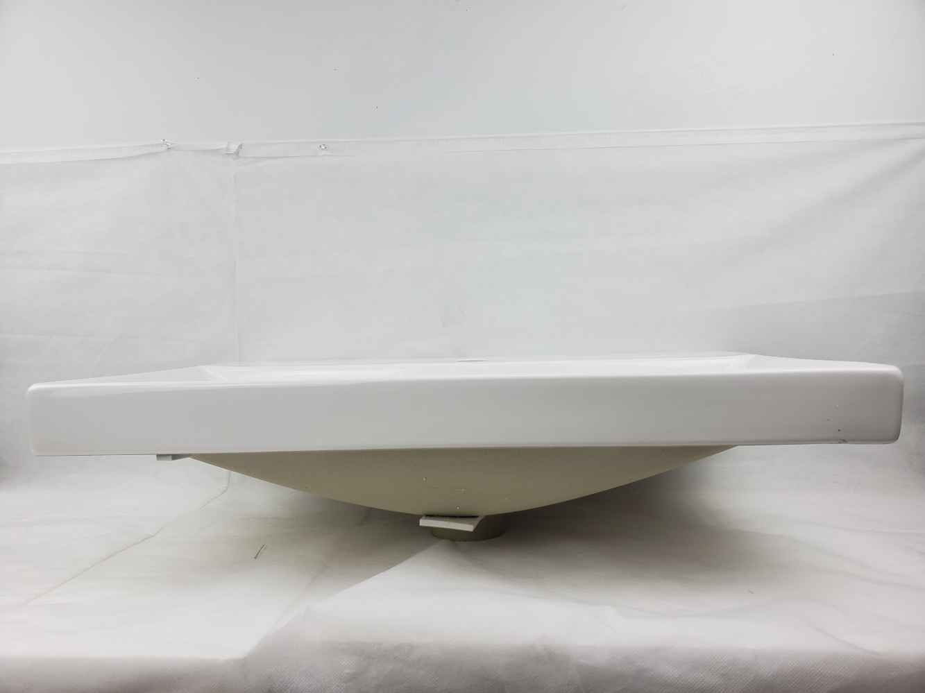 23.86-in. W 15.51-in. D Ceramic Top In White Color For 1 Hole Faucet