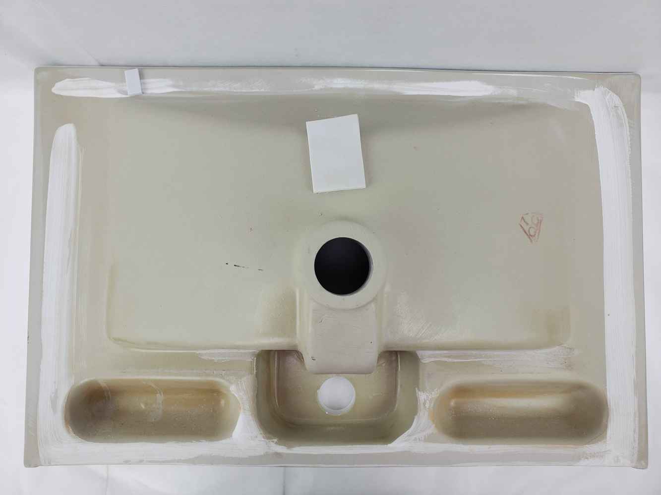 23.86-in. W 15.51-in. D Ceramic Top In White Color For 1 Hole Faucet