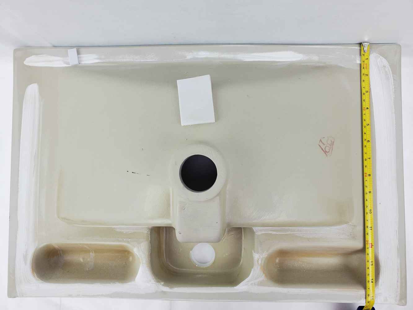 23.86-in. W 15.51-in. D Ceramic Top In White Color For 1 Hole Faucet