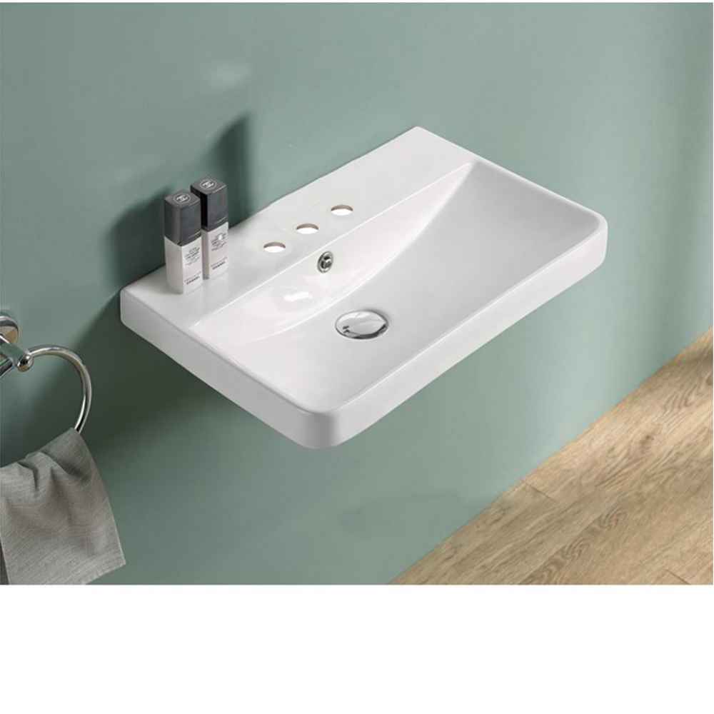 19.88-in. W 13.98-in. D Ceramic Top In White Color For 3H4-in. Faucet