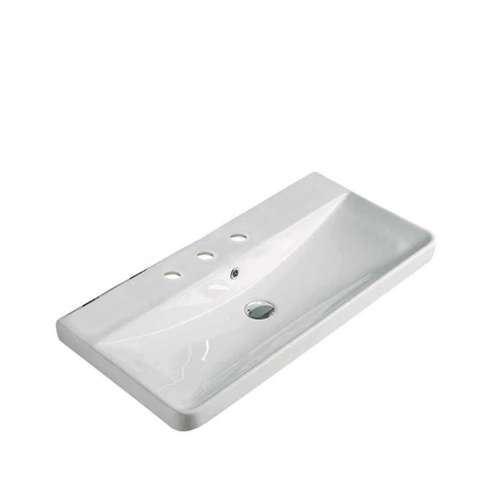 31.89-in. W 15.55-in. D Ceramic Top In White Color For 3H8-in. Faucet