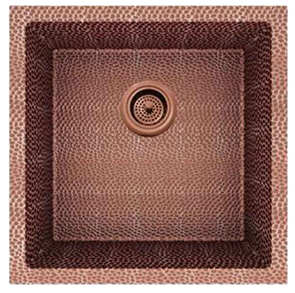 17-in. W CSA Approved Copper Kitchen Sink With 1 Bowl And 16 Gauge