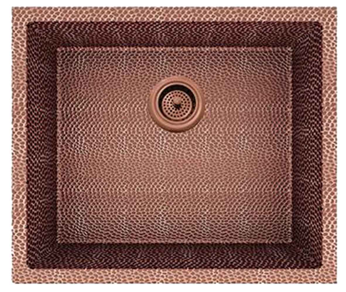 21-in. W CSA Approved Copper Kitchen Sink With 1 Bowl And 16 Gauge