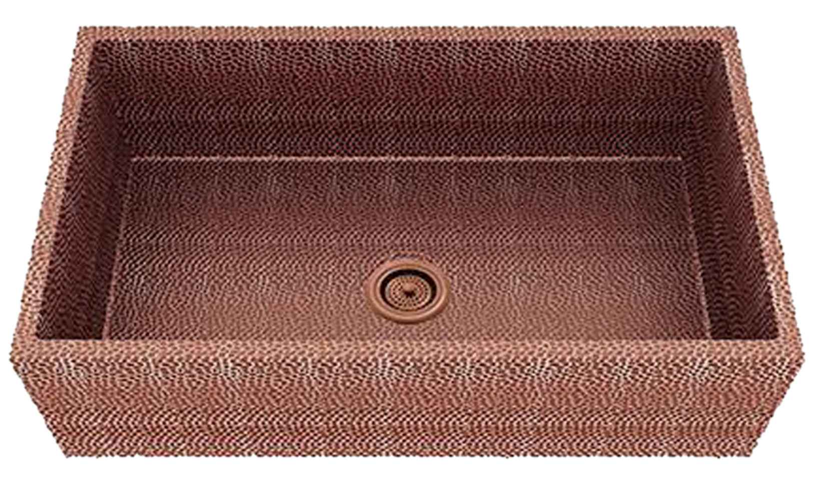 33-in. W CSA Approved Copper Kitchen Sink With 1 Bowl And 16 Gauge