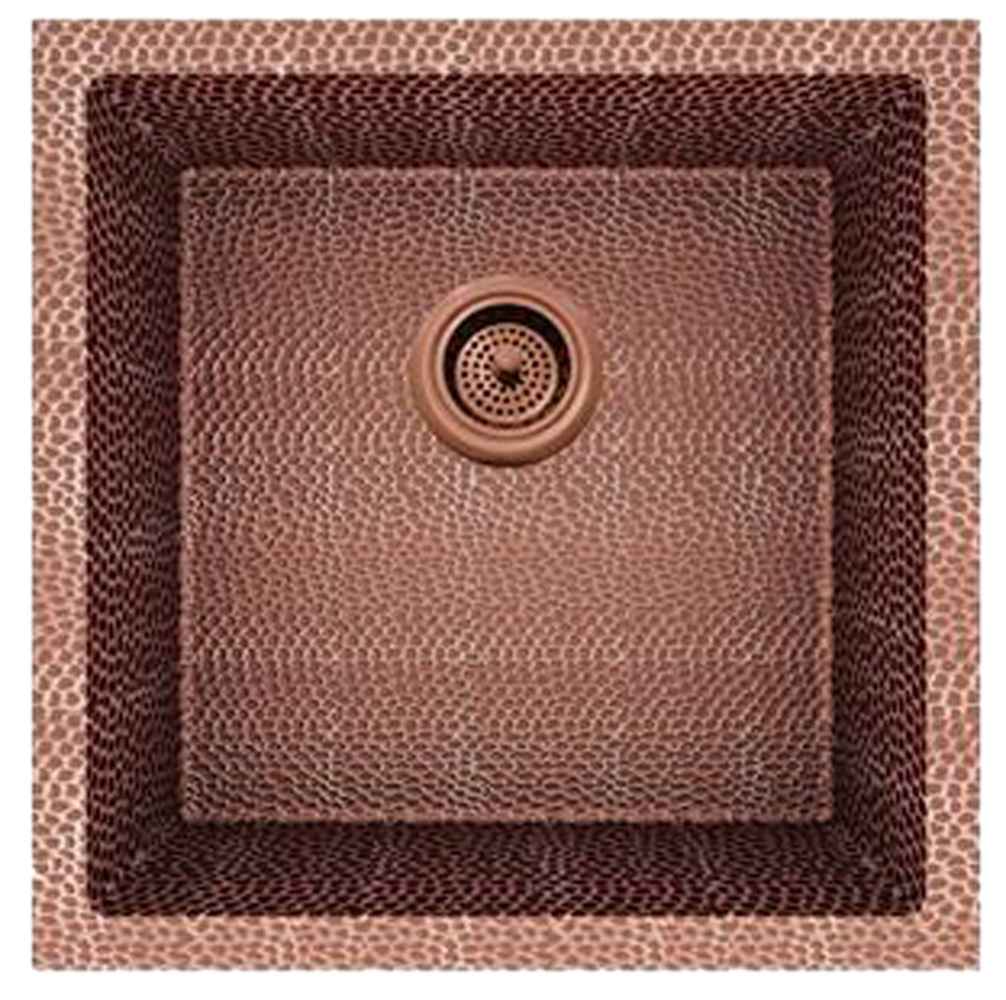 17-in. W CSA Approved Copper Kitchen Sink With 1 Bowl And 16 Gauge