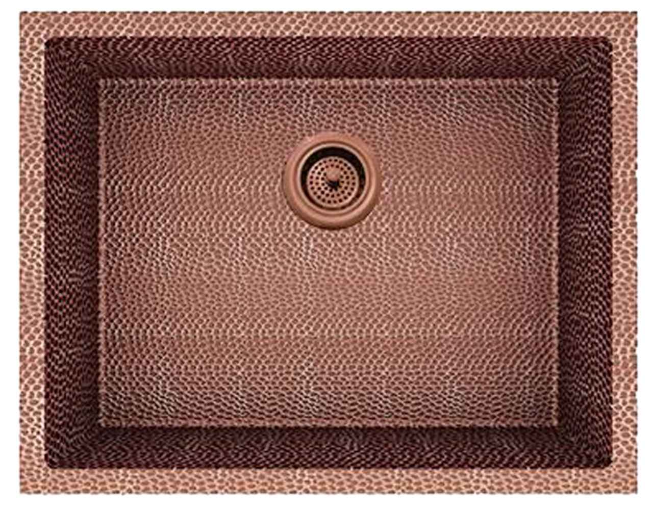23-in. W CSA Approved Copper Kitchen Sink With 1 Bowl And 16 Gauge