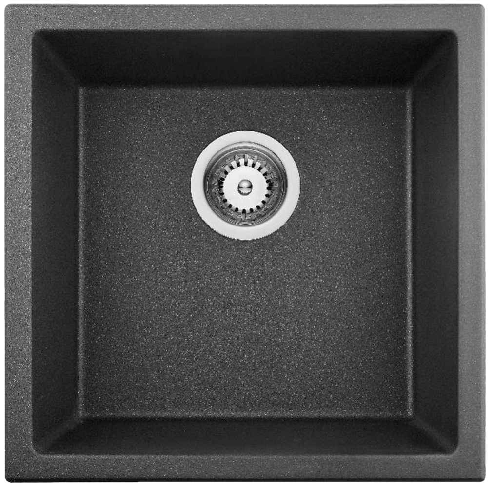 17-in. W CSA Approved Black Granite Composite Kitchen Sink With 1 Bowl