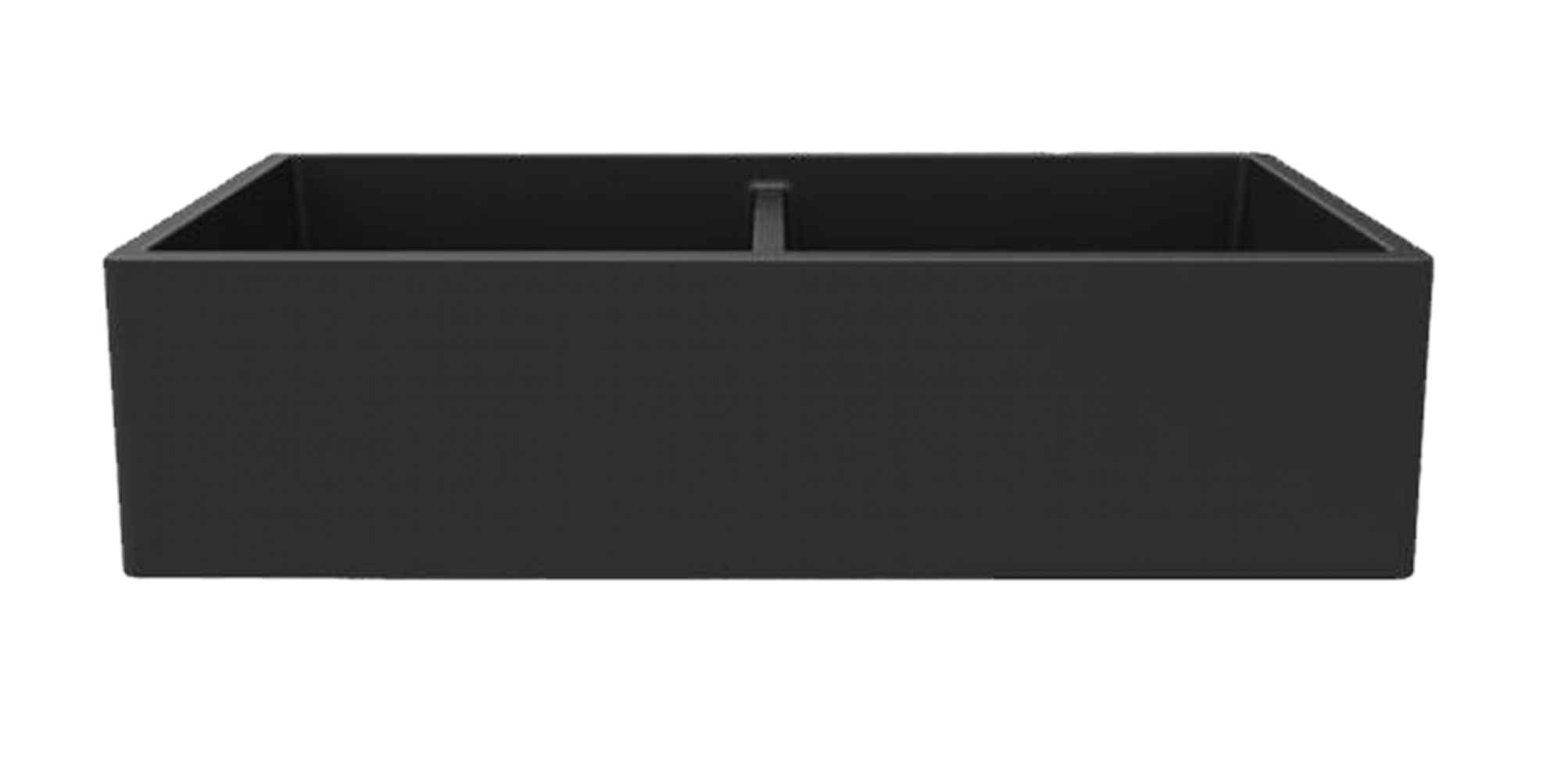 36-in. W CSA Approved Black Granite Composite Kitchen Sink With 2 Bowl
