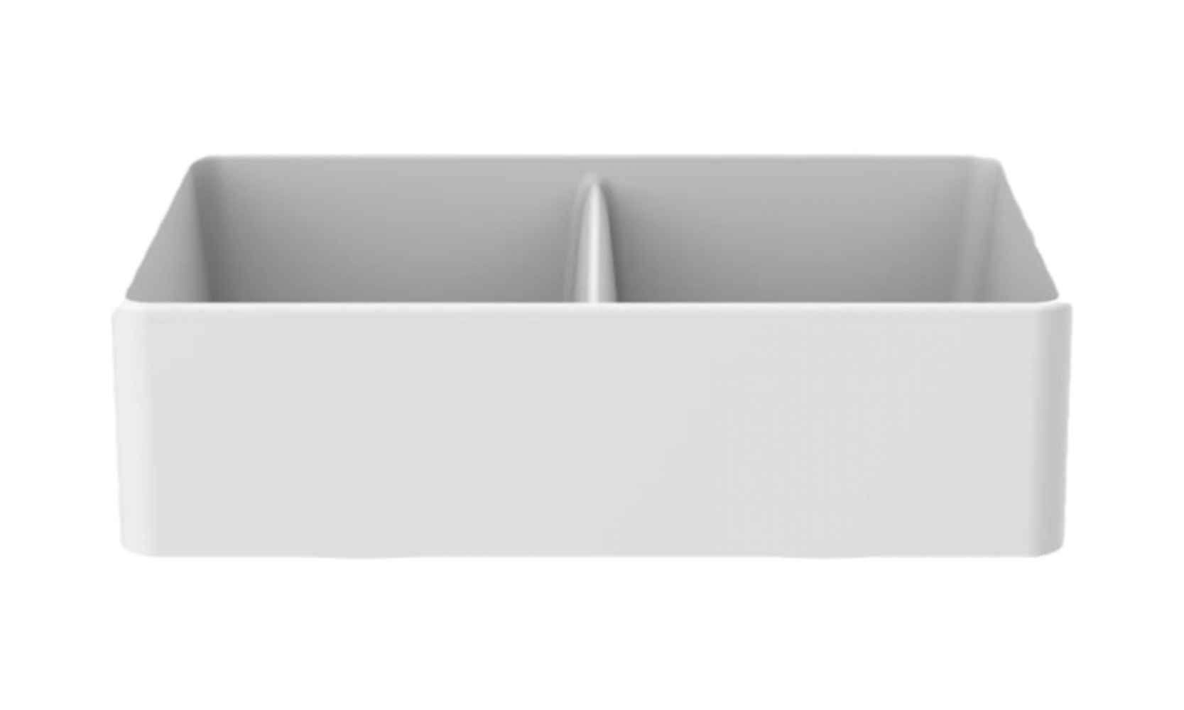 33-in. W CSA Approved White Granite Composite Kitchen Sink With 2 Bowl