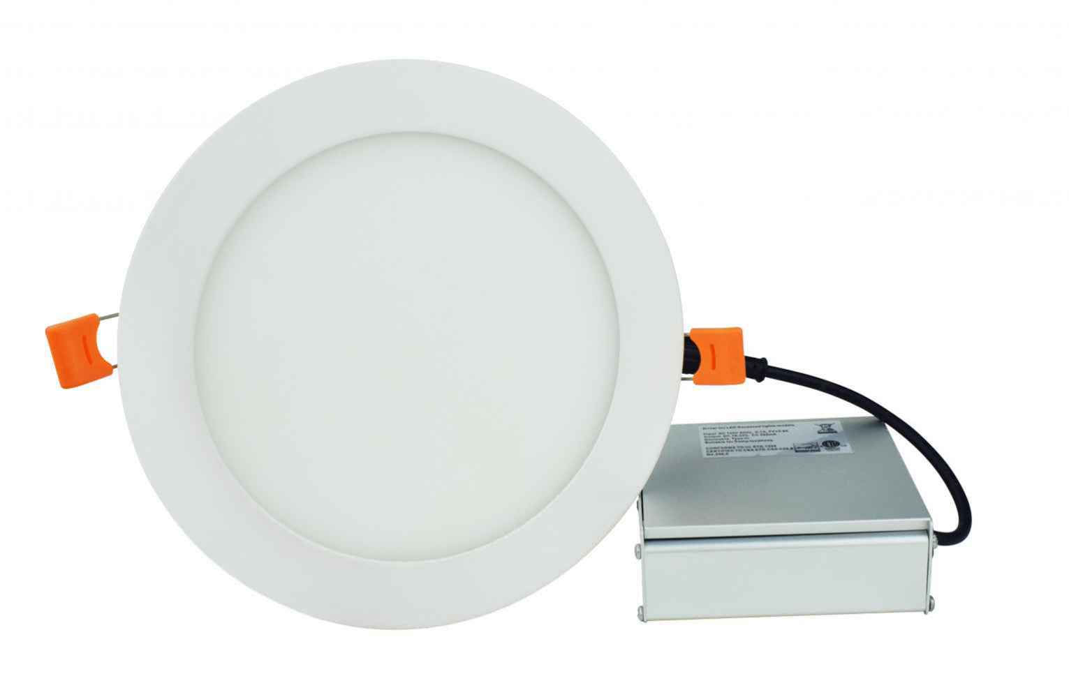 12 Pieces Set Of 4-in. W Round Aluminum Semi-Recessed Pot Lights In White