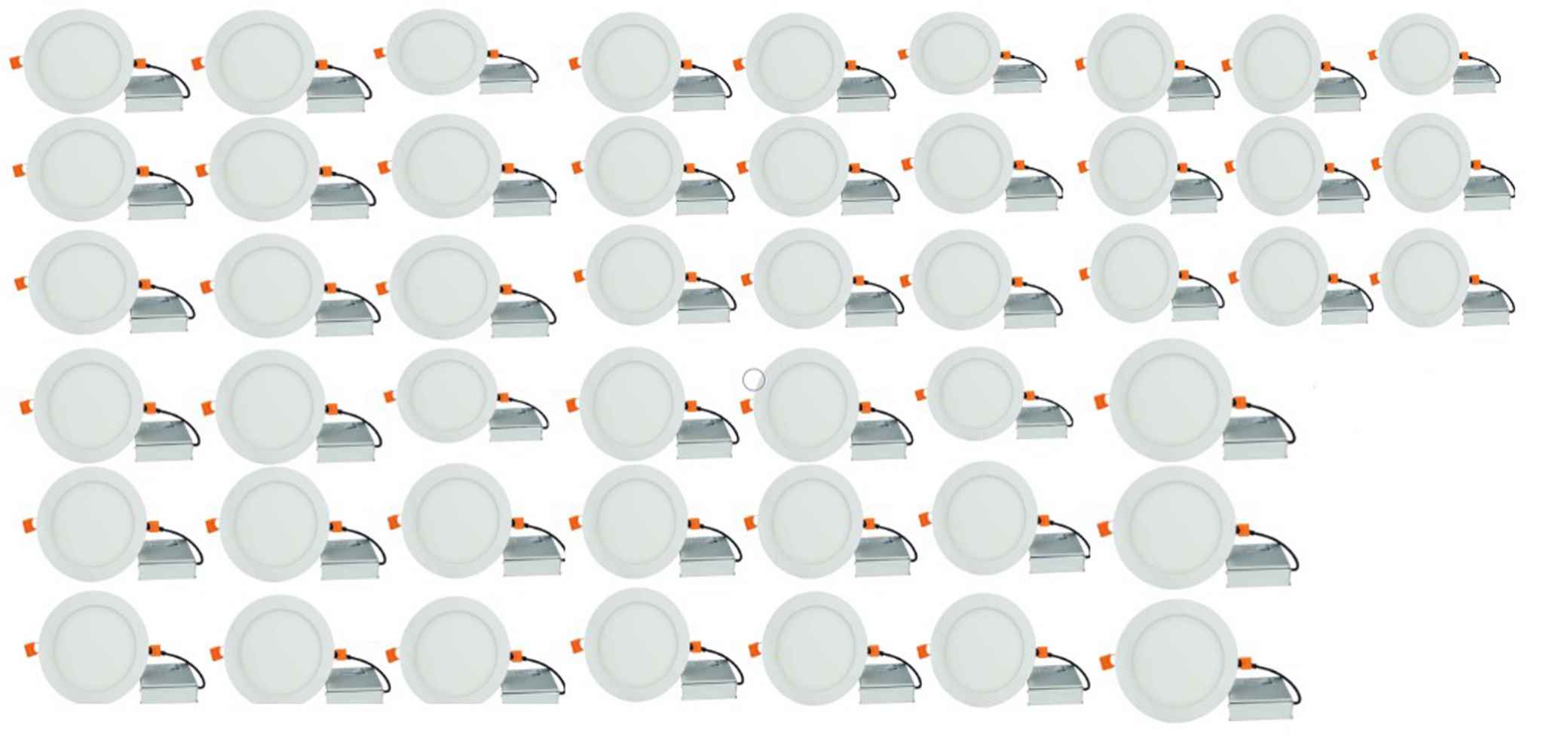 48 Pieces Set Of 4-in. W Round Aluminum Semi-Recessed Pot Lights In White