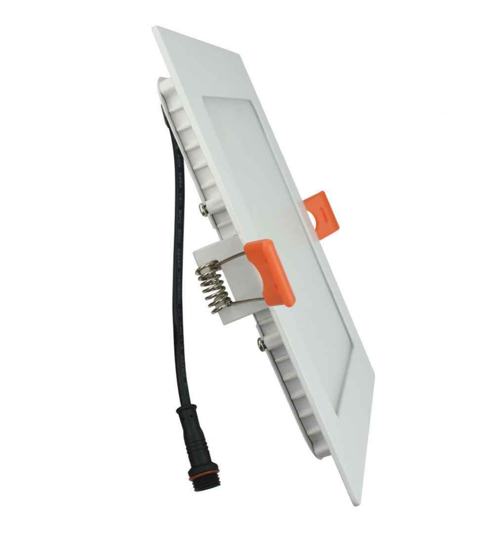 12 Pieces Set Of 4-in. W Square Aluminum Semi-Recessed Pot Lights In White