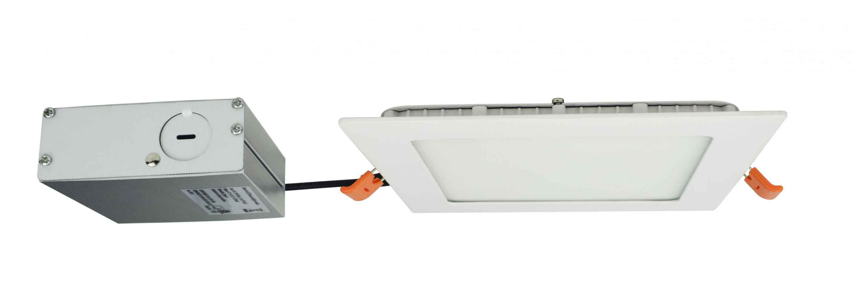 24 Pieces Set Of 6-in. W Square Aluminum Semi-Recessed Pot Lights In White