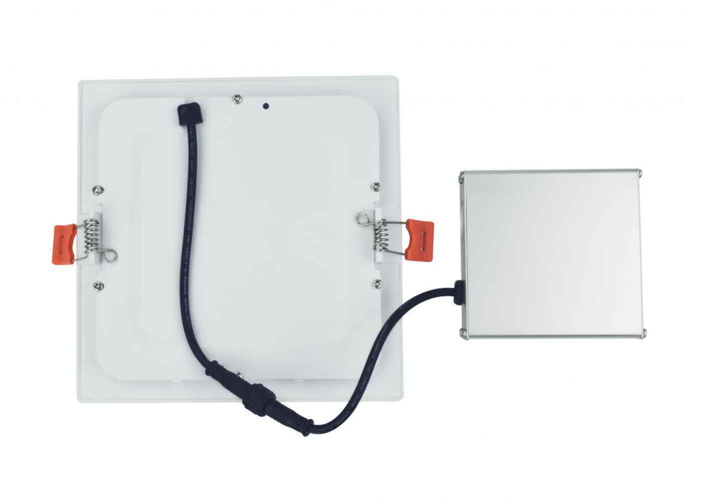 24 Pieces Set Of 6-in. W Square Aluminum Semi-Recessed Pot Lights In White