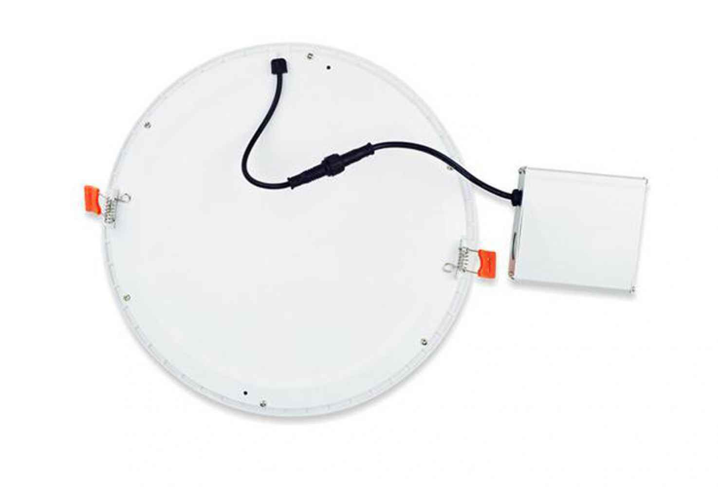 24 Pieces Set Of 12-in. W Round Aluminum Semi-Recessed Pot Lights In White