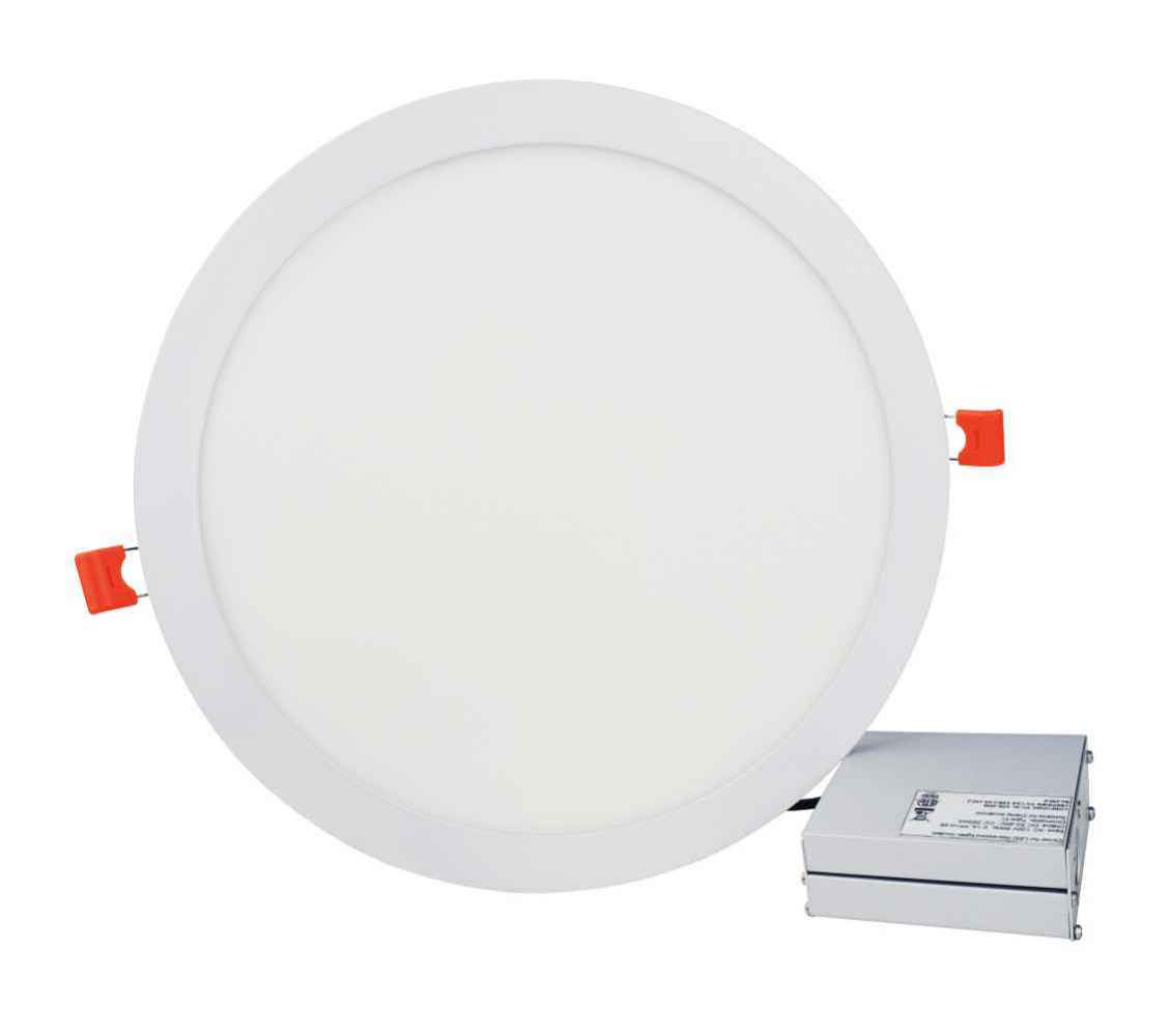 48 Pieces Set Of 12-in. W Round Aluminum Semi-Recessed Pot Lights In White