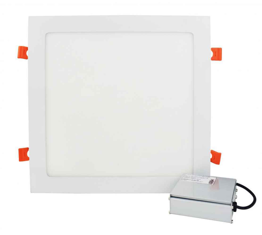 48 Pieces Set Of 12-in. W Square Aluminum Semi-Recessed Pot Lights In White