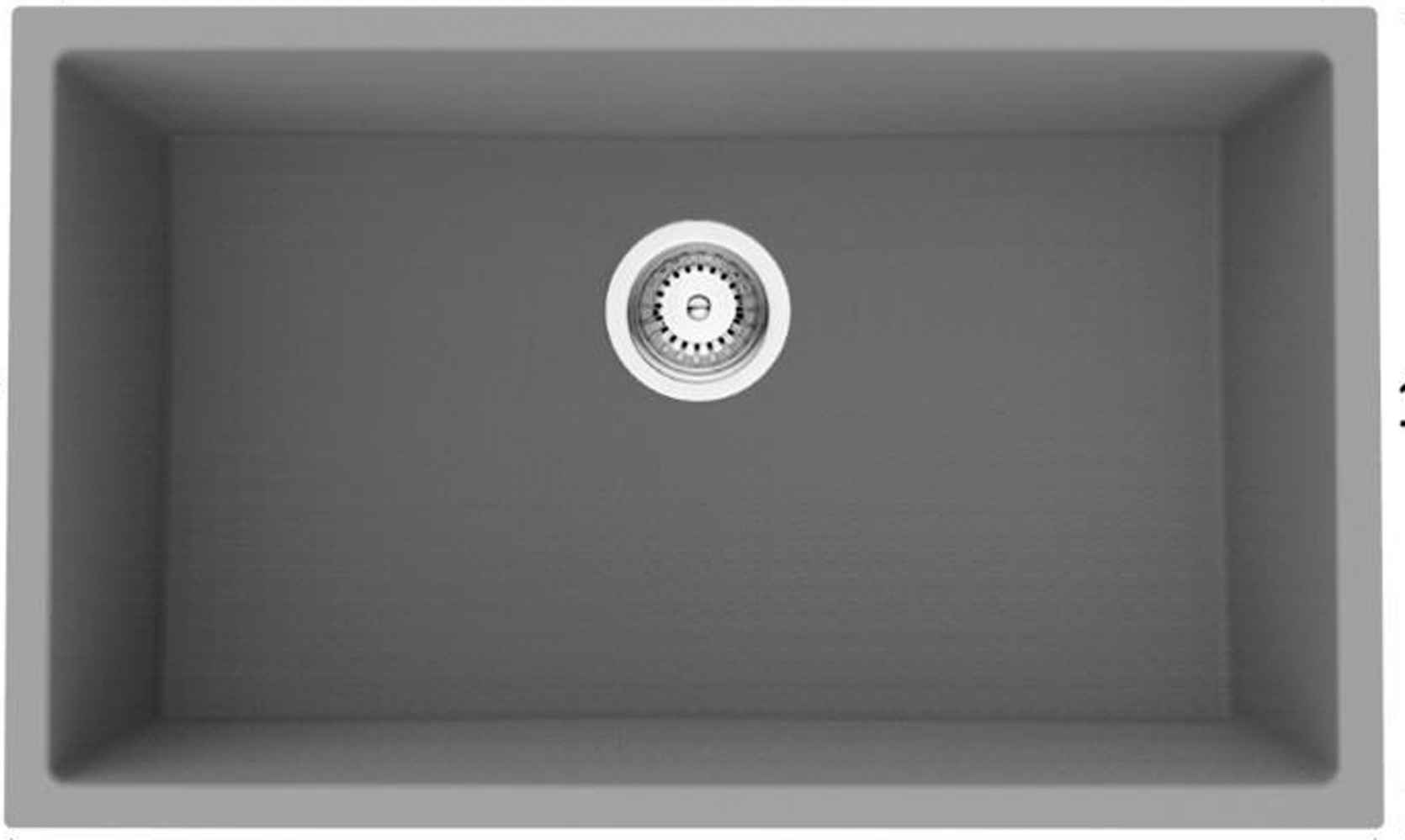 30-in. W CSA Approved Black Granite Composite Kitchen Sink With 1 Bowl