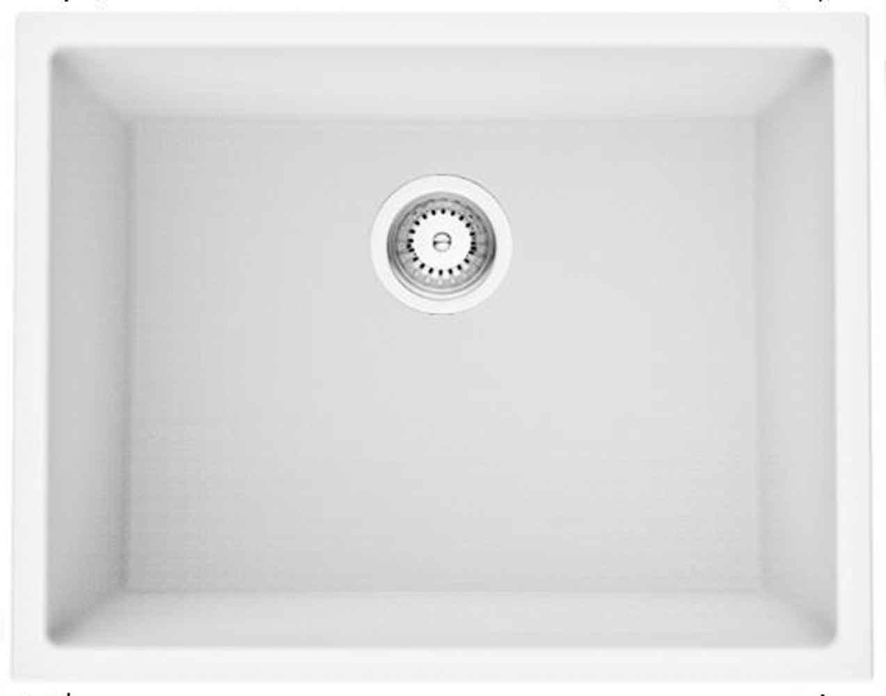 23-in. W CSA Approved White Granite Composite Kitchen Sink With 1 Bowl