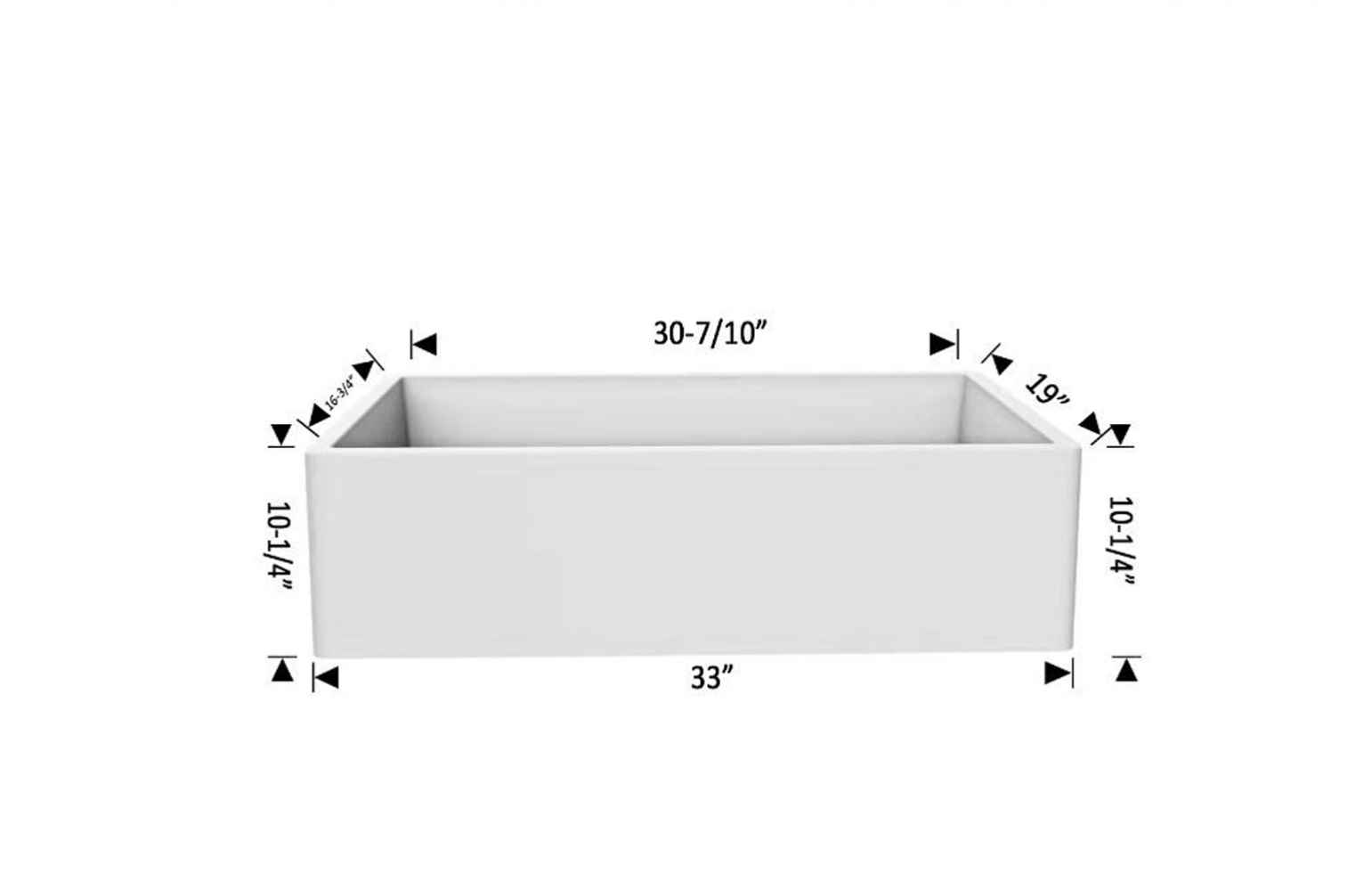 33-in. W CSA Approved White Granite Composite Kitchen Sink With 1 Bowl