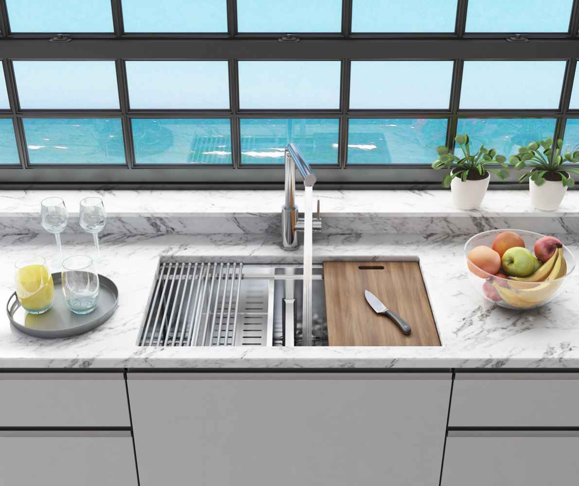 32-in. W CSA Approved Stainless Steel Kitchen Sink With 2 Bowl And 16 Gauge