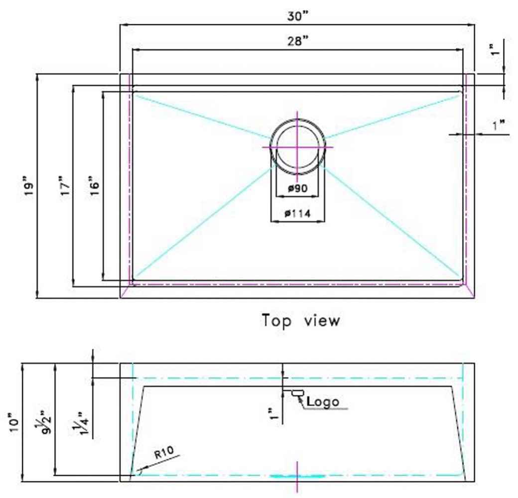 30-in. W CSA Approved Stainless Steel Kitchen Sink With 1 Bowl And 16 Gauge
