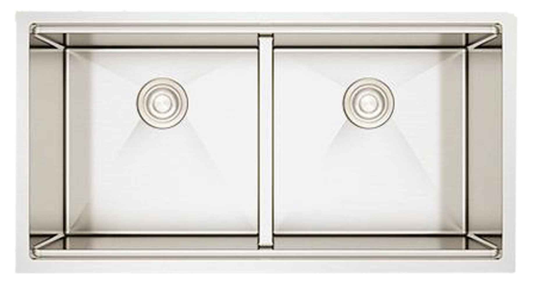 36-in. W CSA Approved Stainless Steel Kitchen Sink With 2 Bowl And 16 Gauge