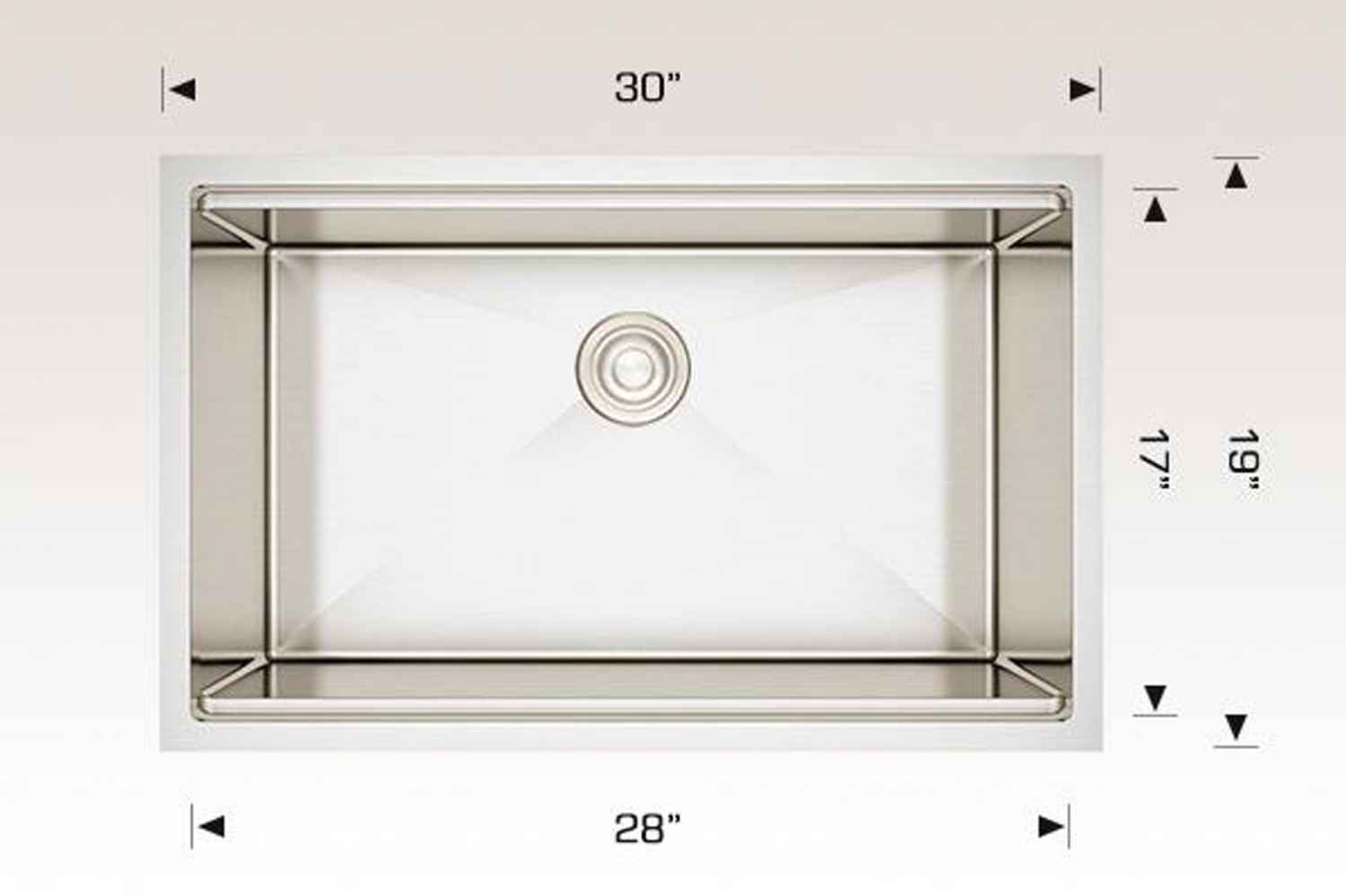 30-in. W CSA Approved Stainless Steel Kitchen Sink With 1 Bowl And 16 Gauge
