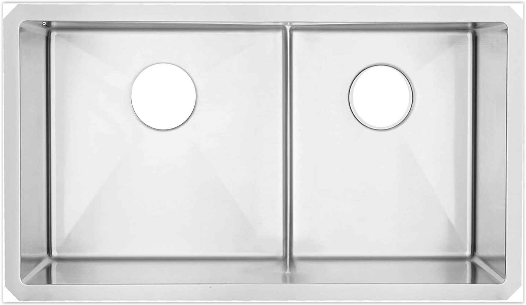 29-in. W CUPC Approved Stainless Steel Kitchen Sink With 2 Bowl And 18 Gauge