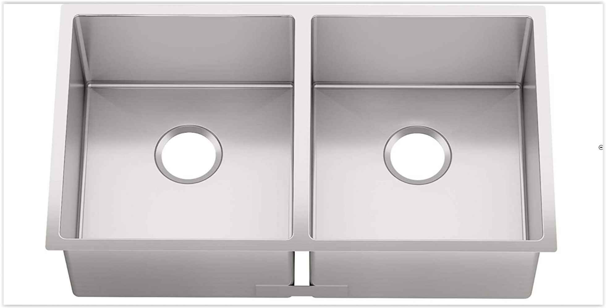 29-in. W CUPC Approved Stainless Steel Kitchen Sink With 2 Bowl And 18 Gauge