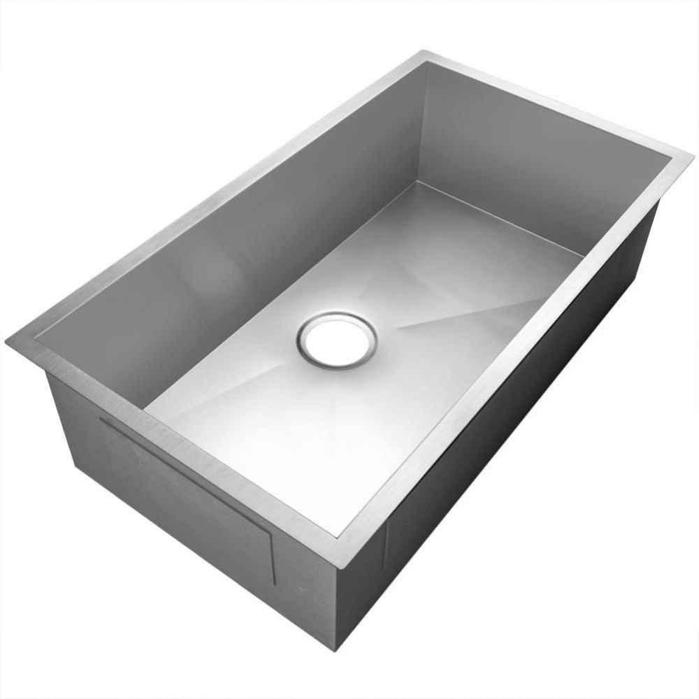27-in. W Undermount Brushed Nickel Kitchen Sink Set For Deck Mount Drilling - Strainer Included